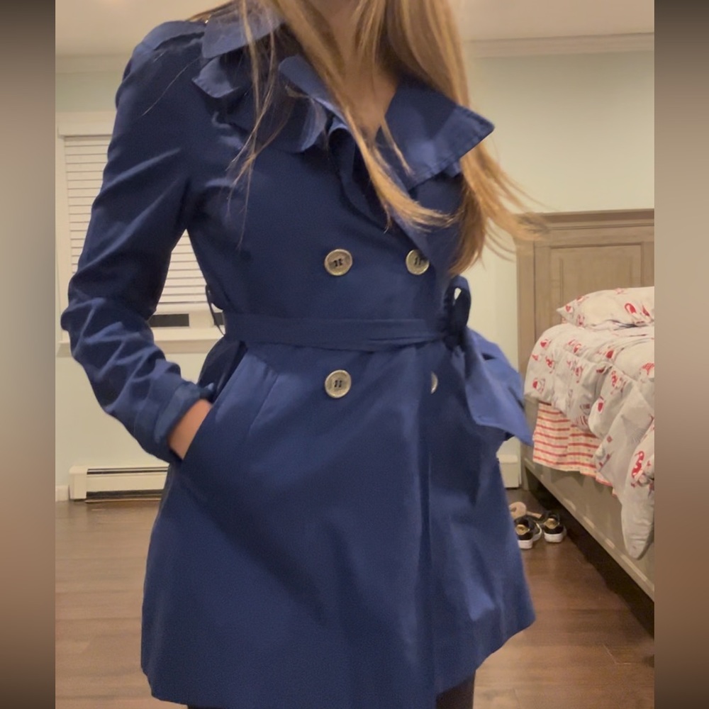 Express Royal Blue Trench Coat